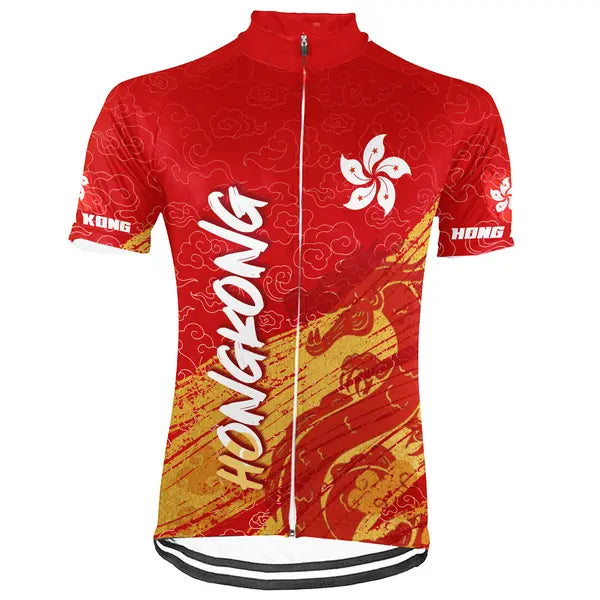 Customized HongKong Short Sleeve Cycling Jersey for Men