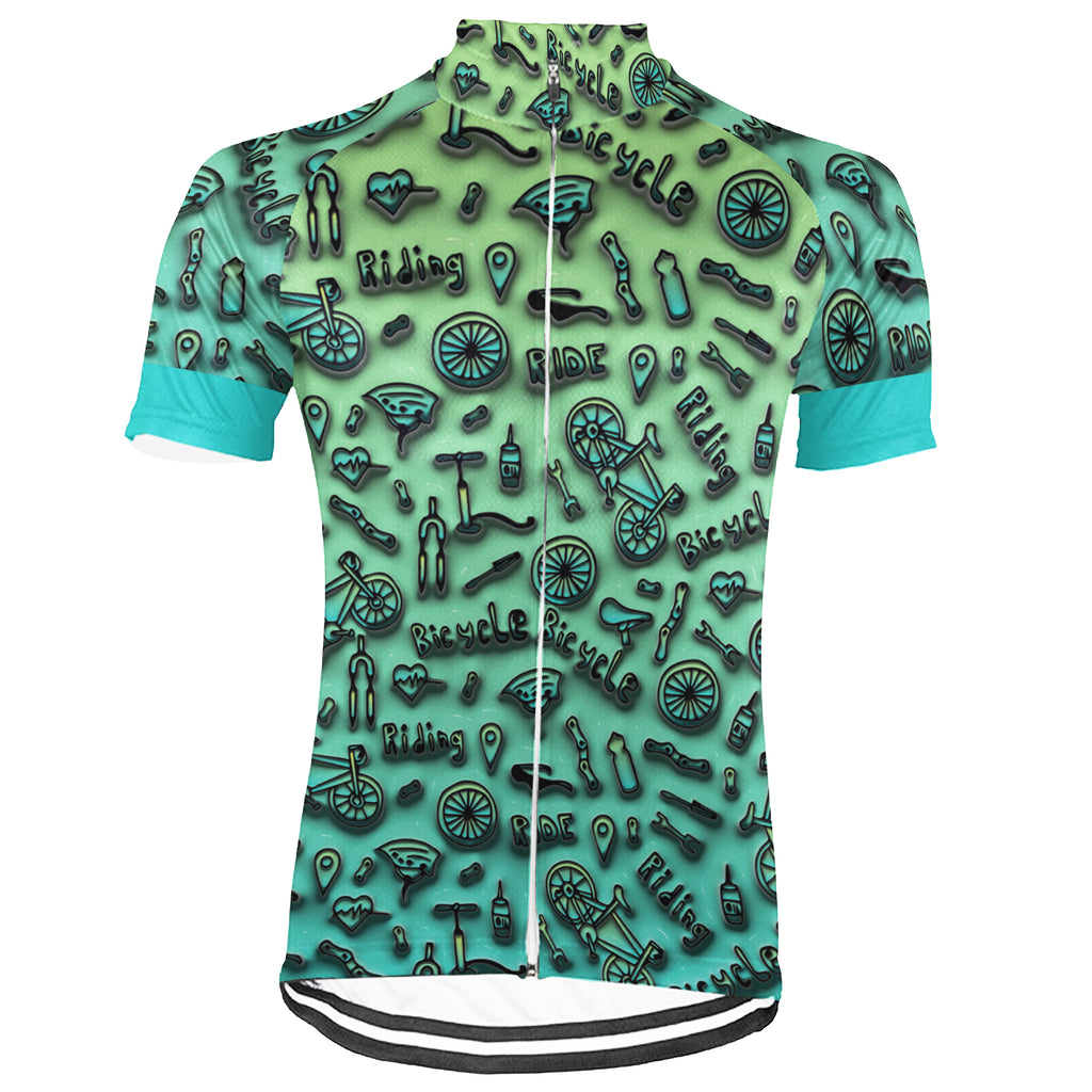 Customized Colorful 3D Inflated Effect Cycling Jersey For Men