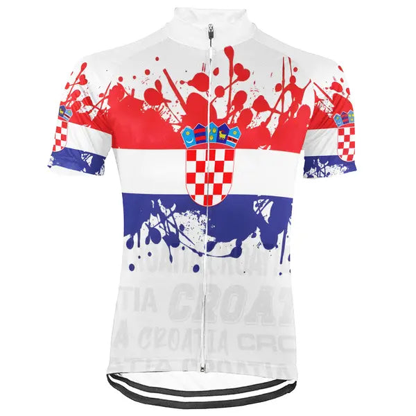 Customized Croatia Short Sleeve Cycling Jersey for Men