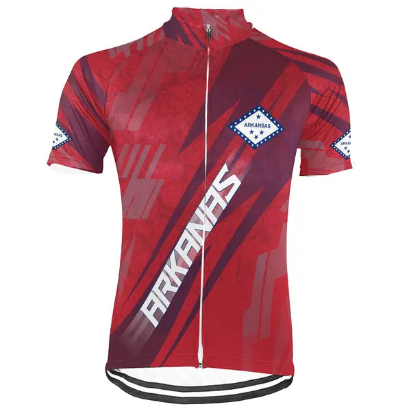 Customized Arkansas Short Sleeve Cycling Jersey for Men