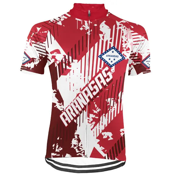 Customized Arkansas Short Sleeve Cycling Jersey for Men