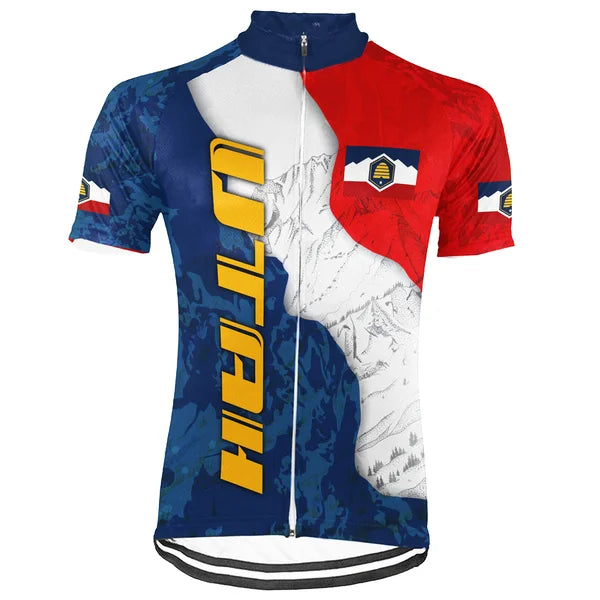 Customized Utah Short Sleeve Cycling Jersey for Men