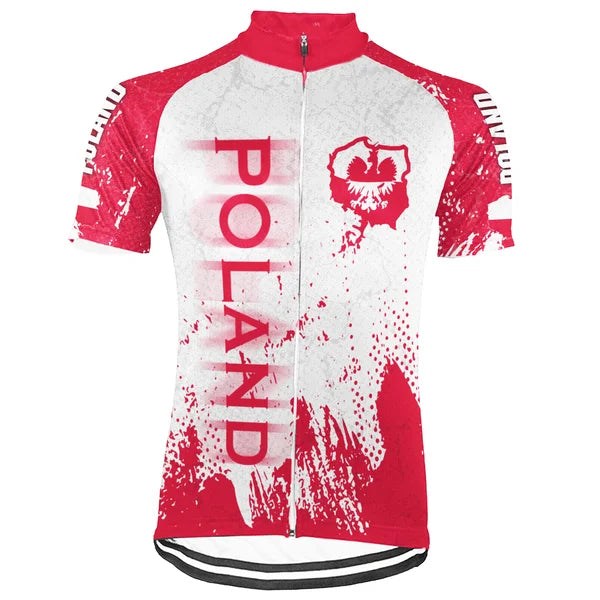 Customized Poland Short Sleeve Cycling Jersey for Men