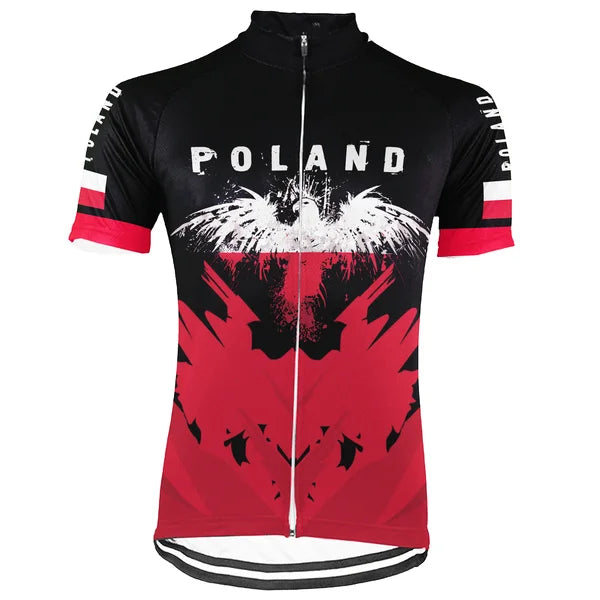 Customized Poland Short Sleeve Cycling Jersey for Men