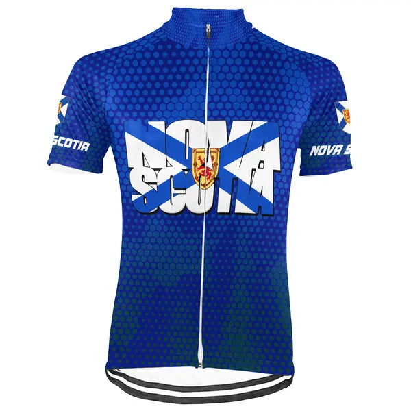 Customized Nova Scotia Short Sleeve Cycling Jersey for Men