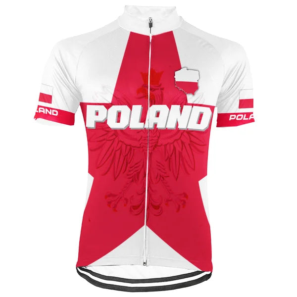 Customized Poland Short Sleeve Cycling Jersey for Men