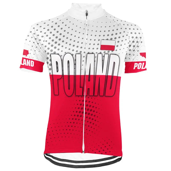 Customized Poland Short Sleeve Cycling Jersey for Men