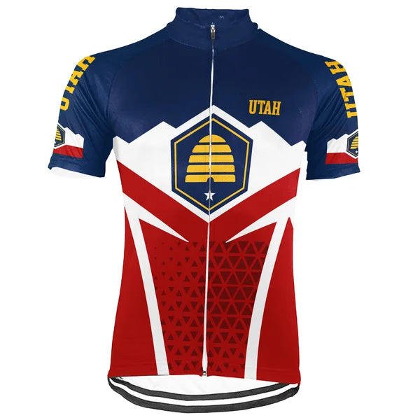 Customized Utah Short Sleeve Cycling Jersey for Men