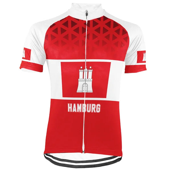 Customized Hamburg Short Sleeve Cycling Jersey for Men