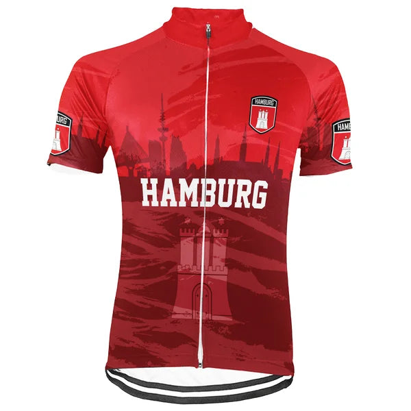 Customized Hamburg Short Sleeve Cycling Jersey for Men