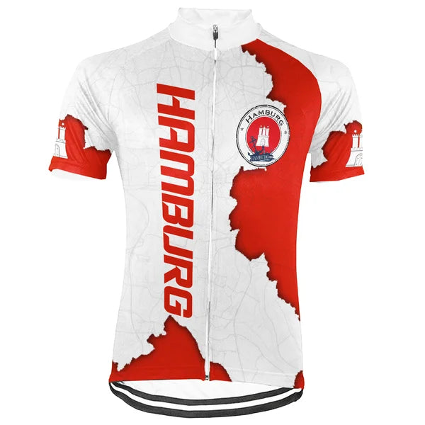 Customized Hamburg Short Sleeve Cycling Jersey for Men