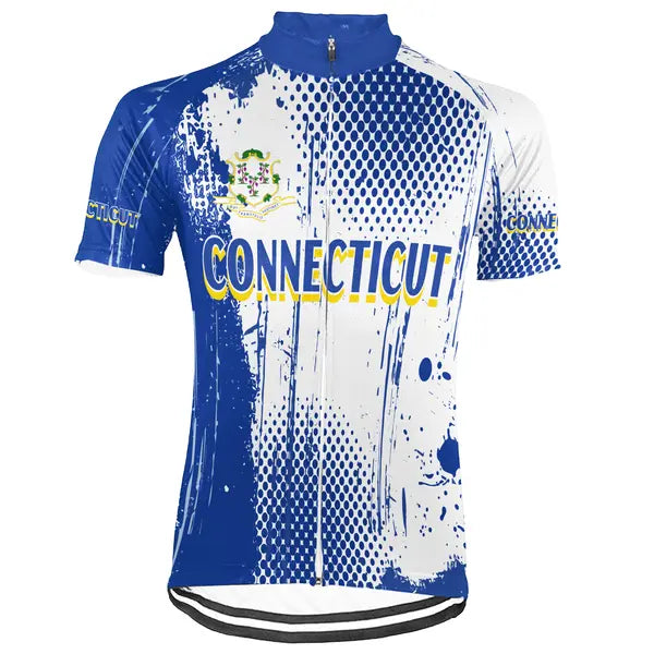 Customized Connecticut Short Sleeve Cycling Jersey for Men