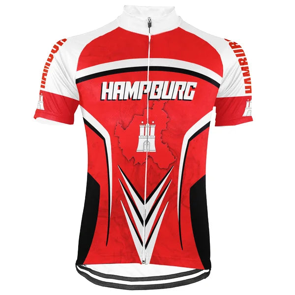 Customized Hamburg Short Sleeve Cycling Jersey for Men