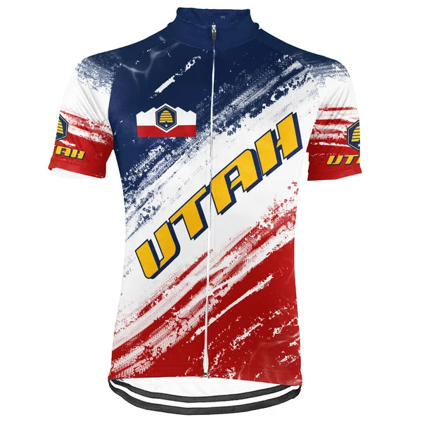 Customized Utah Short Sleeve Cycling Jersey for Men