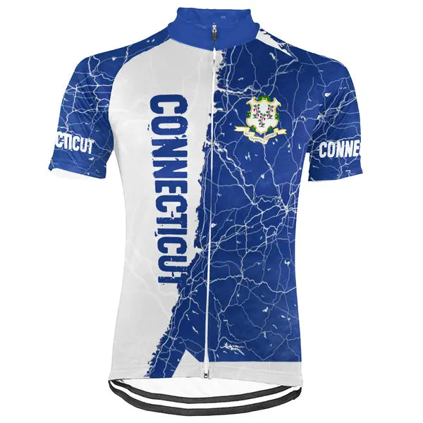 Customized Connecticut Short Sleeve Cycling Jersey for Men