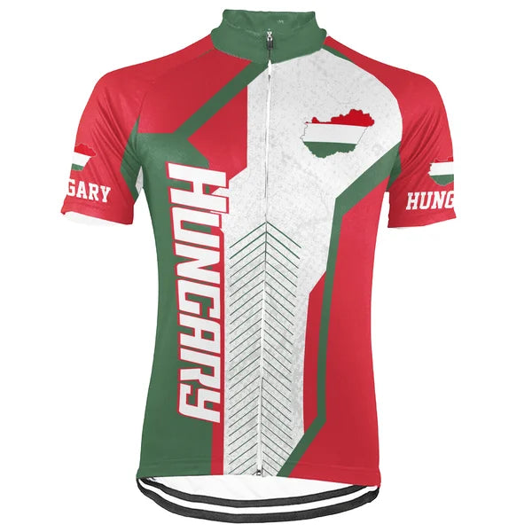 Customized Hungary Short Sleeve Cycling Jersey for Men