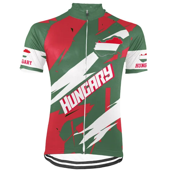 Customized Hungary Short Sleeve Cycling Jersey for Men