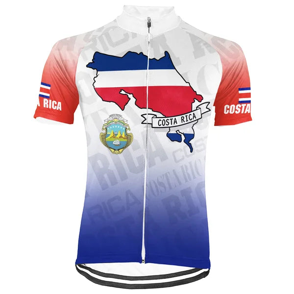 Customized Costa Rica Short Sleeve Cycling Jersey for Men