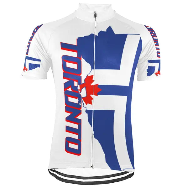 Customized Toronto Short Sleeve Cycling Jersey for Men