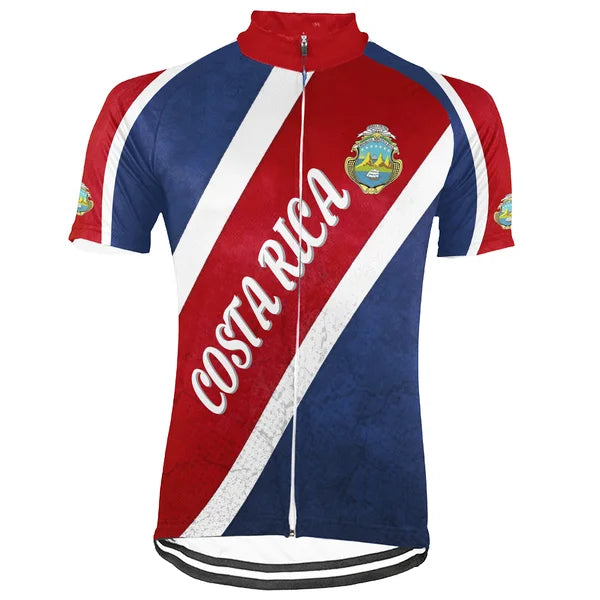 Customized Costa Rica Short Sleeve Cycling Jersey for Men