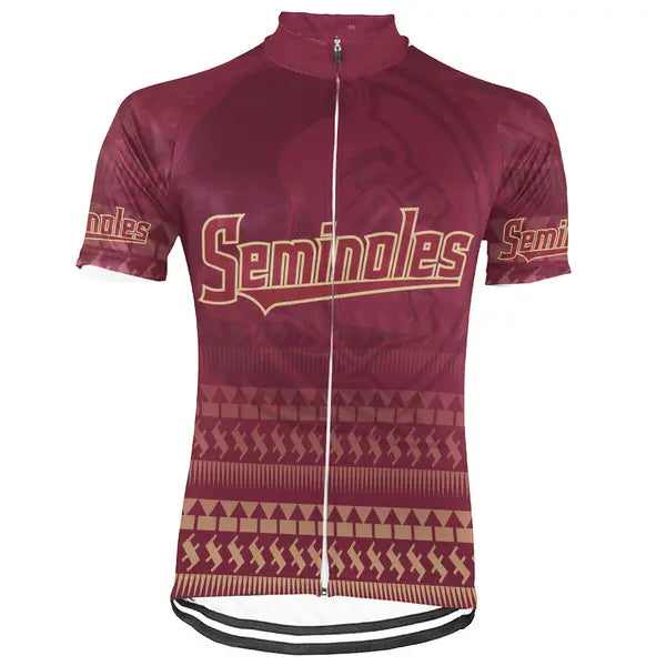 Customized Florida State Seminoles Short Sleeve Cycling Jersey for Men