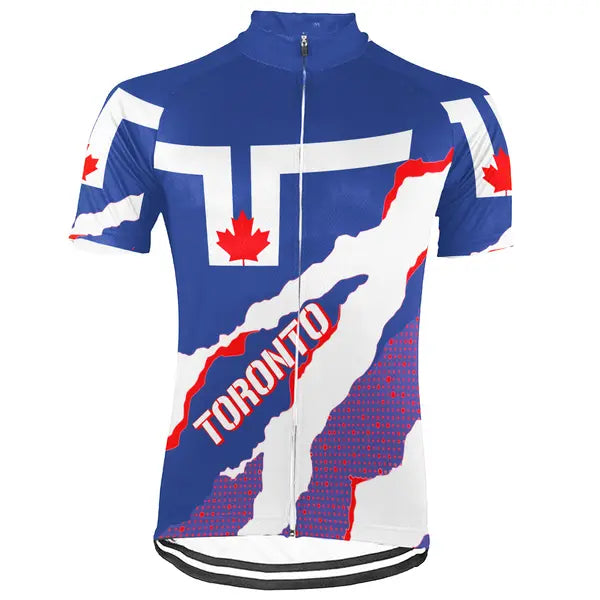 Customized Toronto Short Sleeve Cycling Jersey for Men