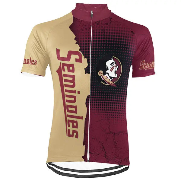 Customized Florida State Seminoles Short Sleeve Cycling Jersey for Men