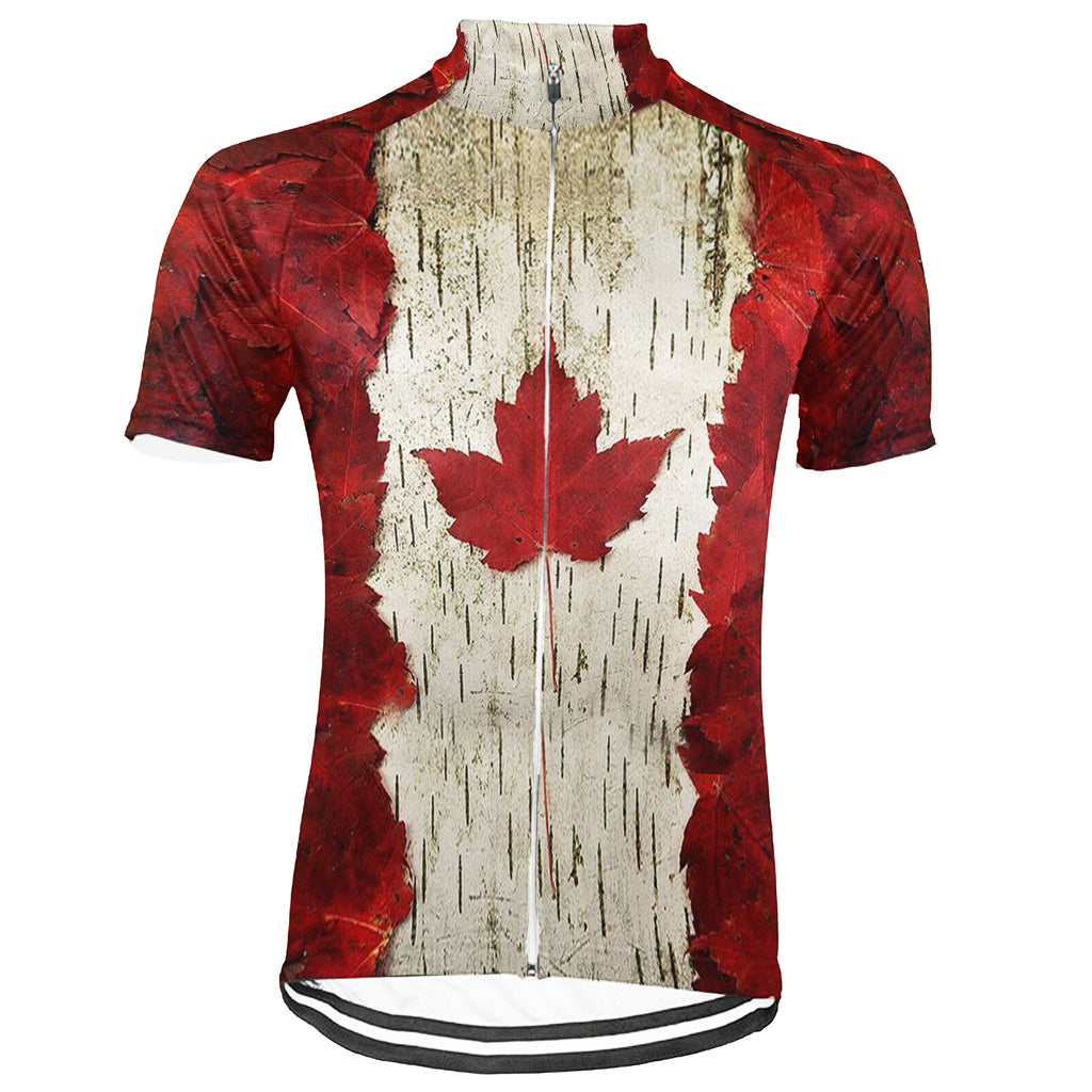 Customized Canada Short Sleeve Cycling Jersey for Men