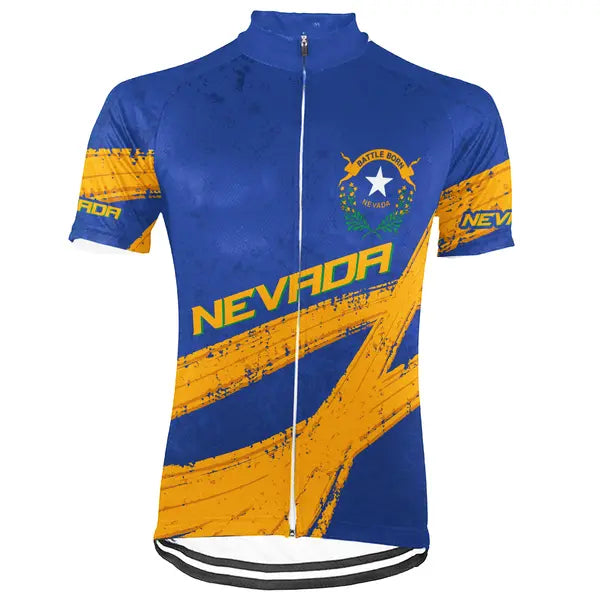 Customized Nevada Short Sleeve Cycling Jersey For Men