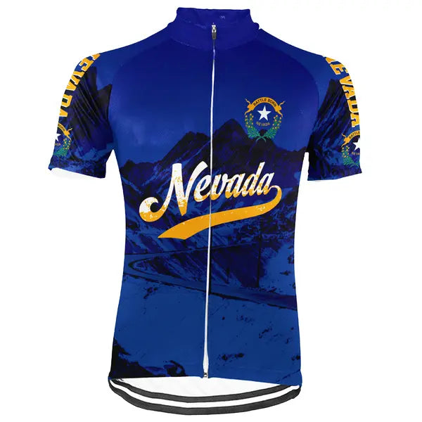 Customized Nevada Short Sleeve Cycling Jersey For Men