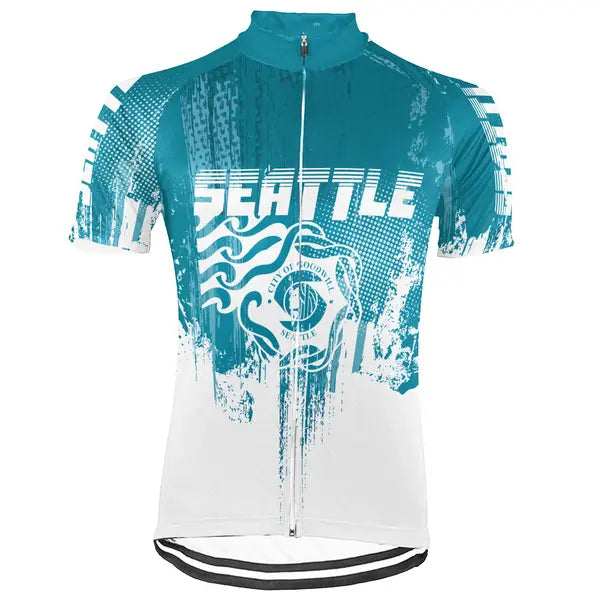 Customized Seattle Short Sleeve Cycling Jersey for Men