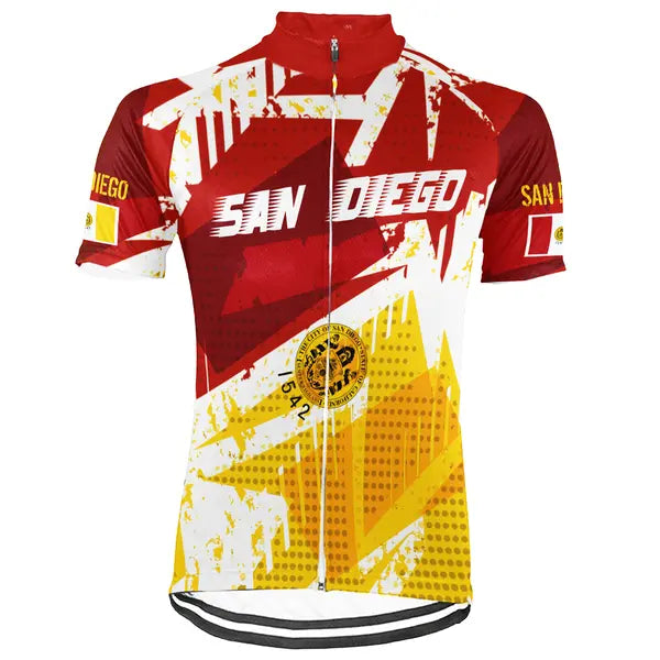 Customized San Diego Short Sleeve Cycling Jersey for Men