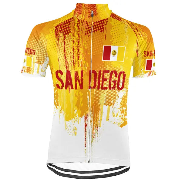 Customized San Diego Short Sleeve Cycling Jersey for Men