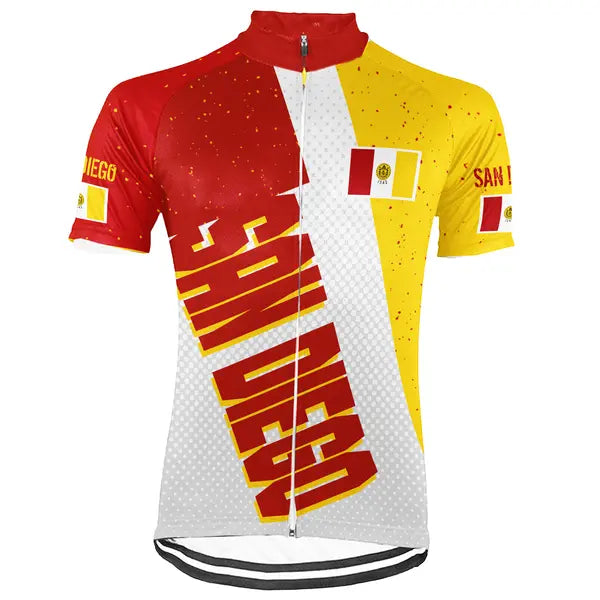 Customized San Diego Short Sleeve Cycling Jersey for Men