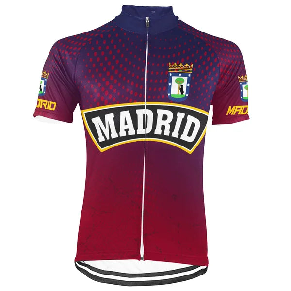 Customized Madrid Short Sleeve Cycling Jersey for Men