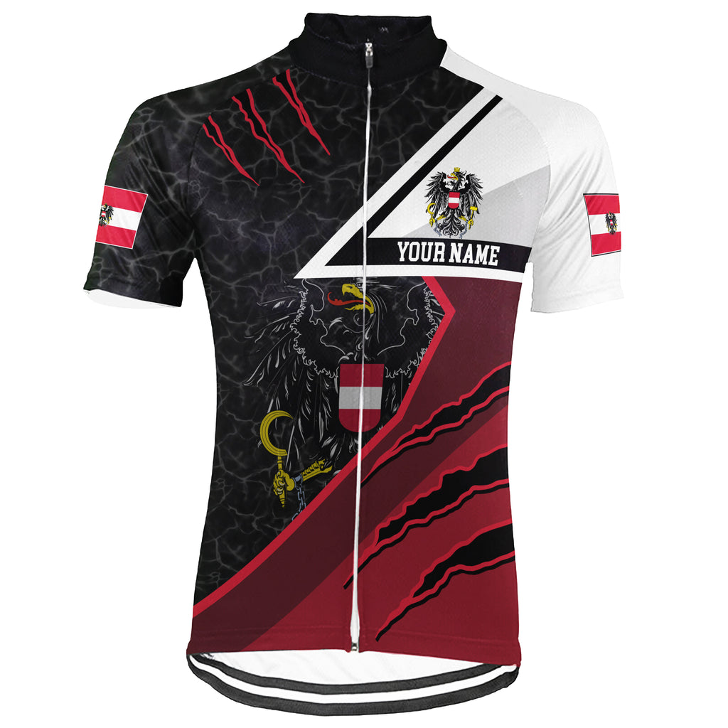 Customized Austria Short Sleeve Cycling Jersey for Men