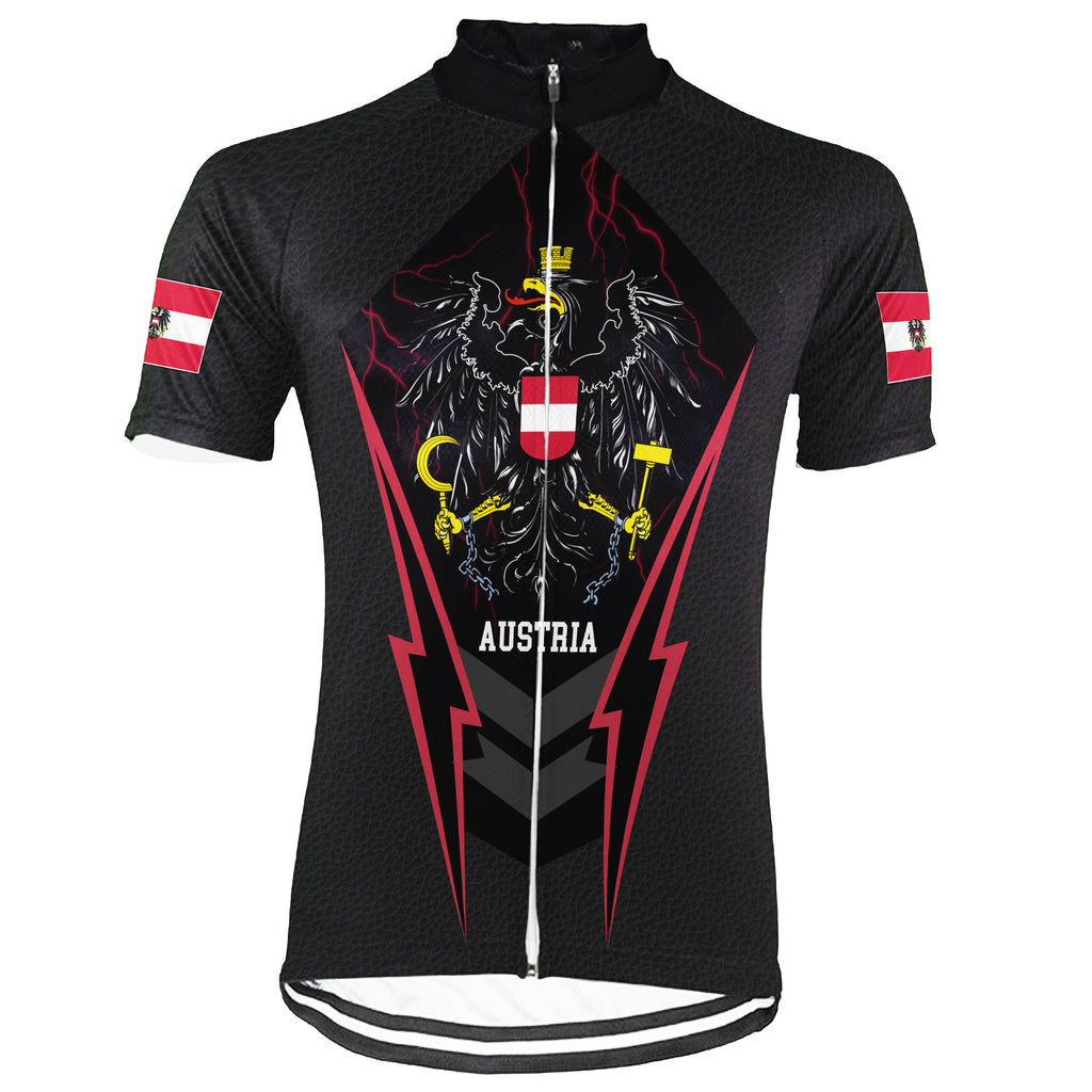 Customized Austria Short Sleeve Cycling Jersey for Men