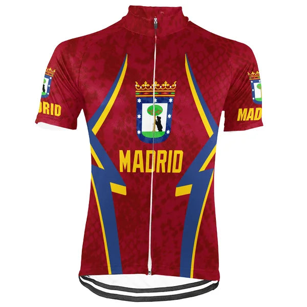 Customized Madrid Short Sleeve Cycling Jersey for Men