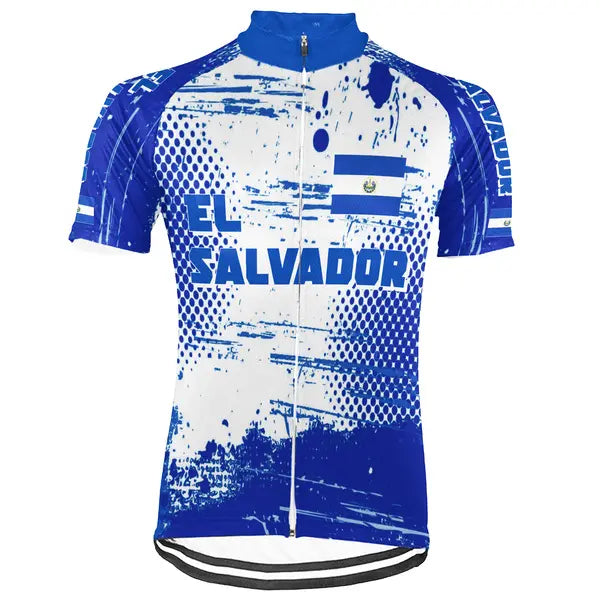 Customized El Salvador Short Sleeve Cycling Jersey for Men