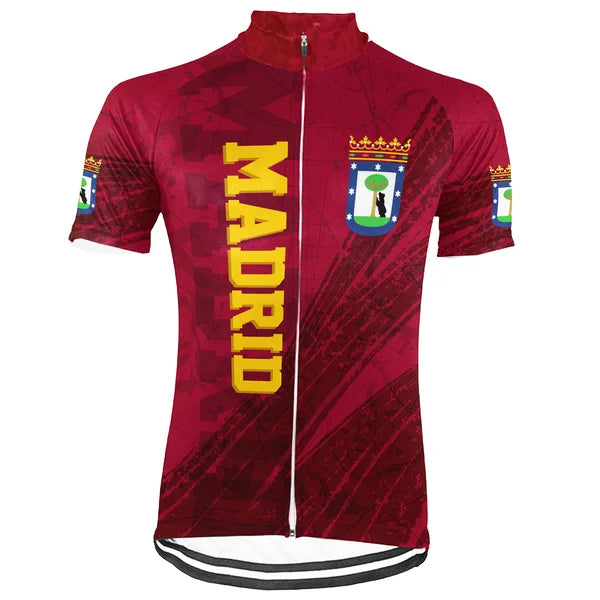 Customized Madrid Short Sleeve Cycling Jersey for Men