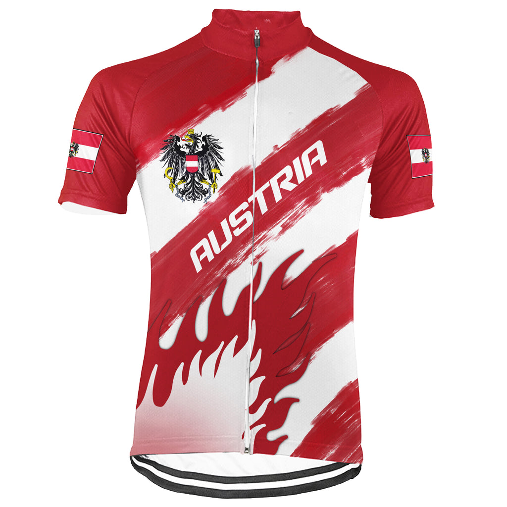 Customized Austria Short Sleeve Cycling Jersey for Men