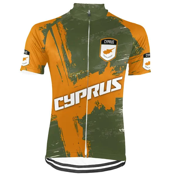 Customized Cyprus Short Sleeve Cycling Jersey for Men