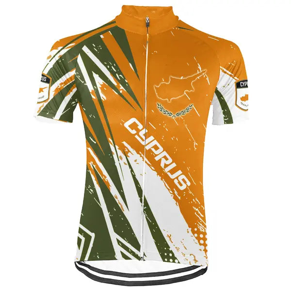 Customized Cyprus Short Sleeve Cycling Jersey for Men