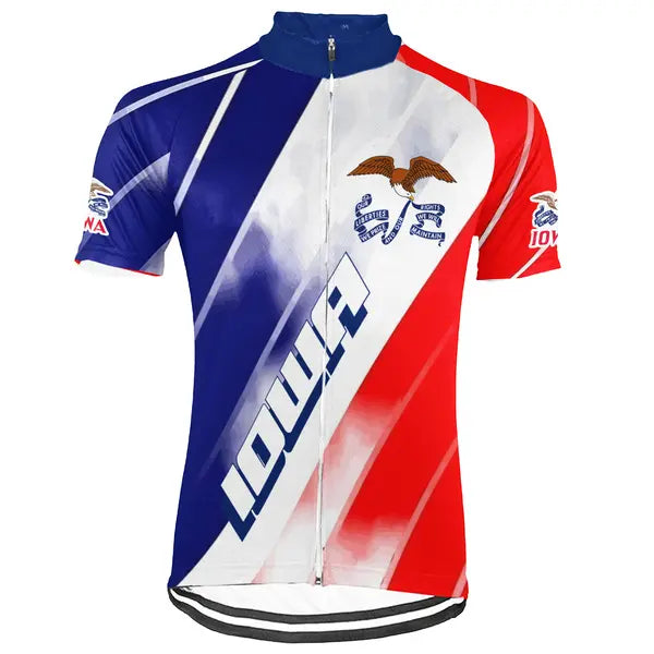 Customized Iowa Short Sleeve Cycling Jersey for Men