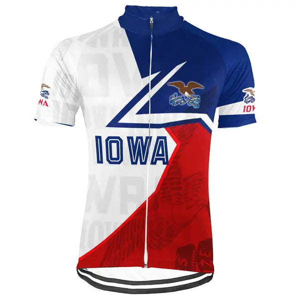 Customized Iowa Short Sleeve Cycling Jersey for Men