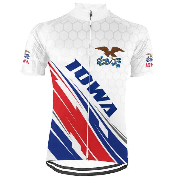 Customized Iowa Short Sleeve Cycling Jersey for Men