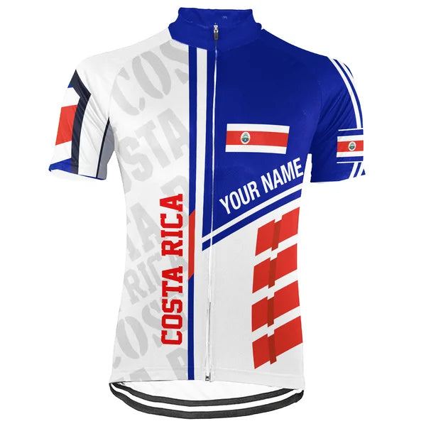 Customized Costa Rica Short Sleeve Cycling Jersey for Men