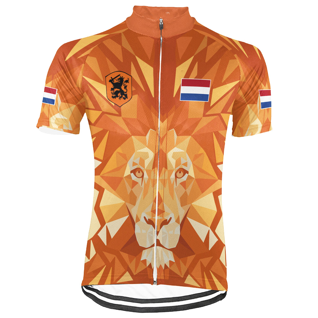 Customized Netherlands Short Sleeve Cycling Jersey for Men