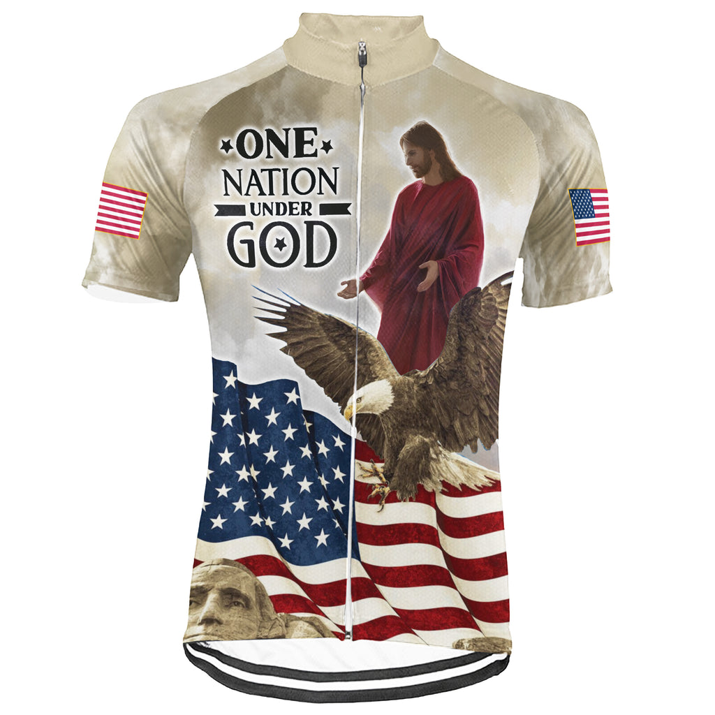 Customized Usa Short Sleeve Cycling Jersey for Men