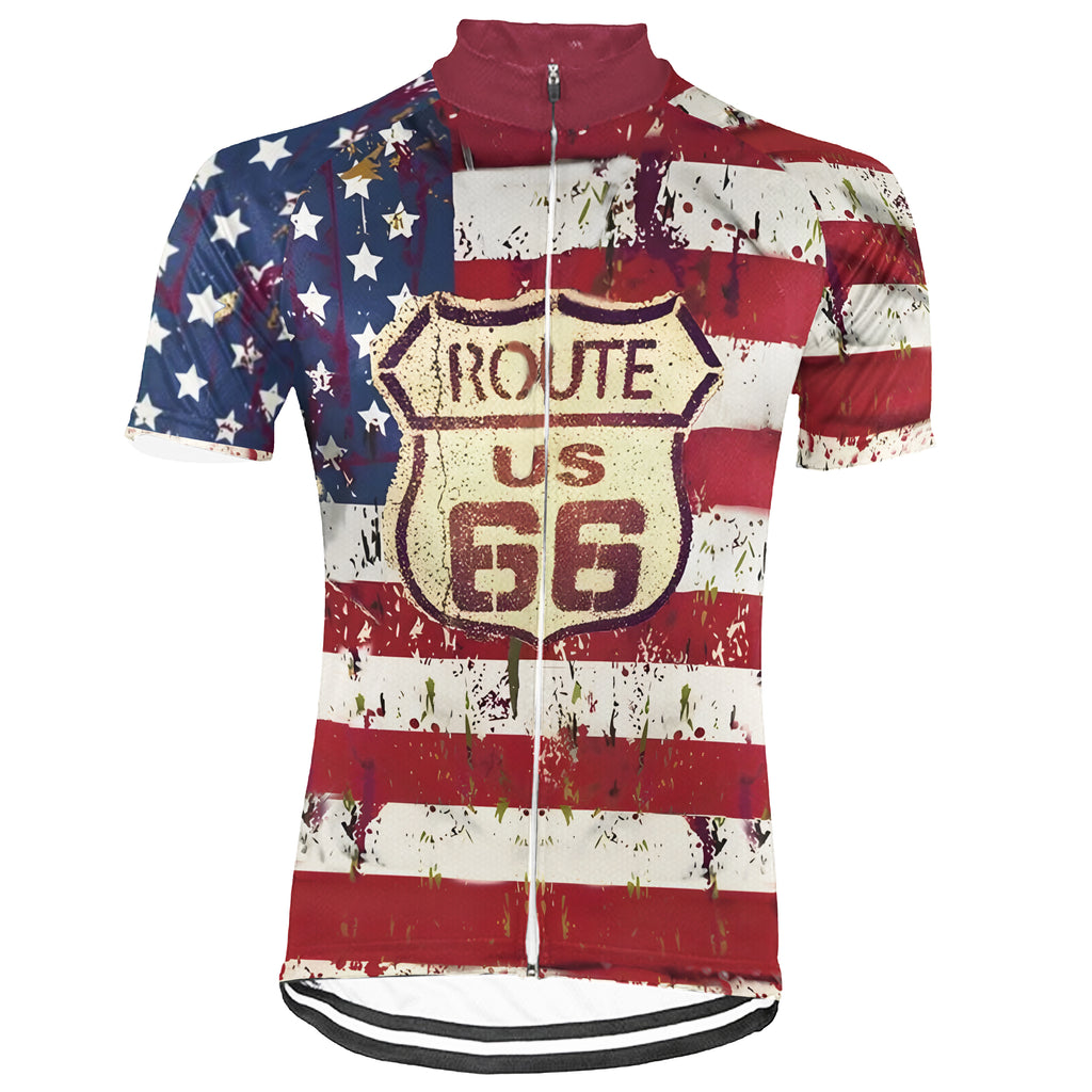 Customized Usa Short Sleeve Cycling Jersey for Men